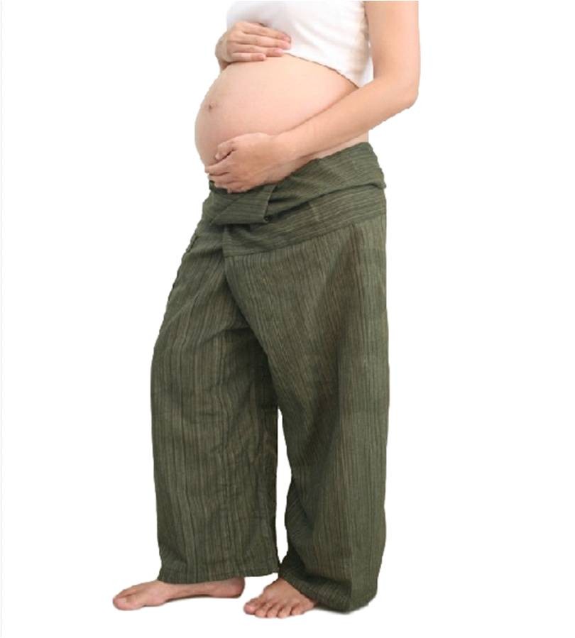 Pantalon yoga de maternité 100% coton taille unique