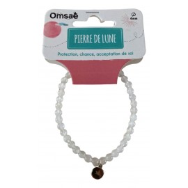 Bracelet Pierre de lune perles rondes 4mm