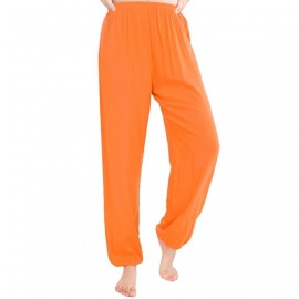 Pantalon de tai chi et yoga en coton orange