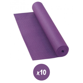 Tapis de yoga asana violet lot de 10