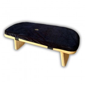 Banc de méditation pliable noir lotus avec coussin et sac