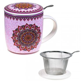 Tasse à thé Mug infuseur Mandala violet